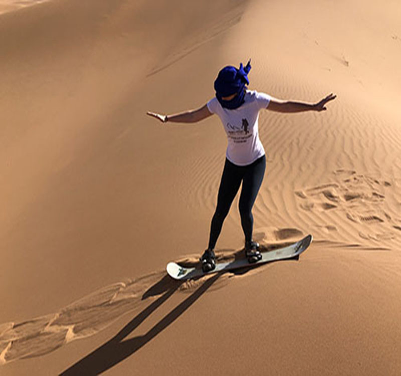 Zagora desert tours – sandboarding