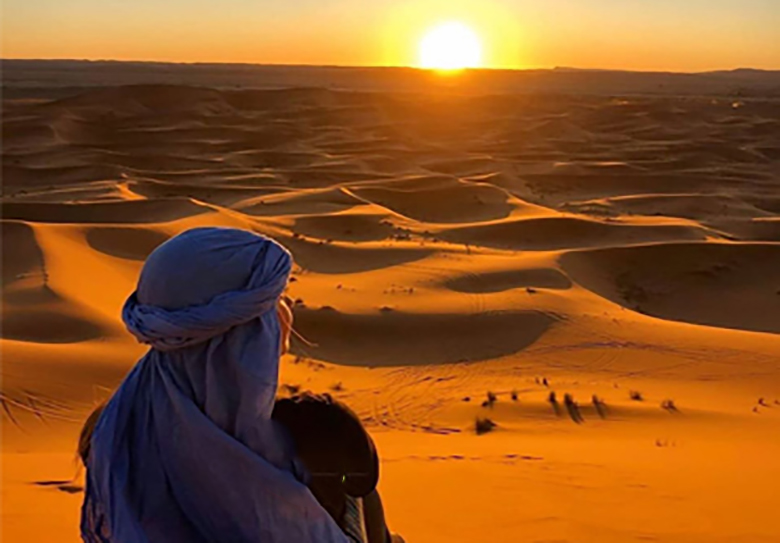 sunset-in-merzouga zagora desert tours