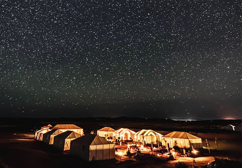 A magical sky stars desert zagora desert tours